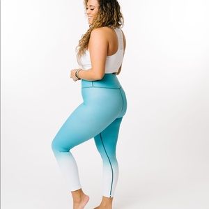 Teal Venom Ombre Light n Tight Hi-Rise 7/8 24"